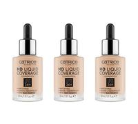 Catrice HD Liquid Coverage Foundation, Make up, liquido impermeabile con pipetta, trucco per viso, 30 ml, n. 030 sabbia beige
