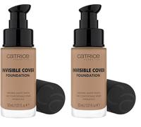 Catrice Invisible Cover Foundation, n. 032W, nude, idratante, a lunga durata, naturale, per pelle secca, vegana, senza olio, senza parabeni, senza particelle di microplastica, confezione da 2 (30 ml)