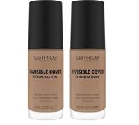 Catrice Invisible Cover Foundation, n. 045N, nude, idratante, a lunga durata, naturale, per pelle secca, vegana, senza olio, senza parabeni, senza particelle di microplastica, confezione da 2 (30 ml)