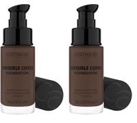 Catrice Invisible Cover Foundation, n. 070N, Nude, idratante, a lunga durata, naturale, per pelle secca, vegana, senza olio, senza parabeni, senza particelle di microplastica, confezione da 2 (30 ml)