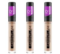 Catrice Liquid Camouflage High Coverage Concealer (3 x 5 ml), trucco liquido in stick, impermeabile, coprenza 12 h, n. 010, porcellana