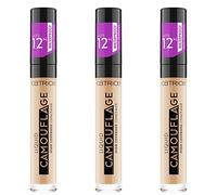 Catrice Liquid Camouflage High Coverage Concealer, n. 036 Hazelnut Beige, nude, per pelli miste, per pelli impure, a lunga tenuta, vegano, senza oli, resistente all'acqua, confezione da 3 (3 x 5 ml)