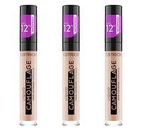 Catrice Liquid mimeflage High Coverage Concealer n. 007, nude, per pelli secche e imperfezioni, per pelli miste, vegan, senza olio, confezione da 3 (3 x 5 ml)