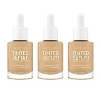 Catrice Nude Drop Tinted Serum Foundation, n. 040N, nude, a lunga durata, opacizzante, naturale, per pelli sensibili, vegano, senza olio, senza profumo, senza alcool, confezione da 3 (3 x 30 ml)