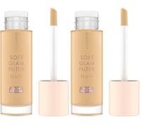 CATRICE Soft Glam Filter Fluid 020 Light-Medium - Fluido viso colorato a coprenza leggera - Texture cremosa e ultra leggera - Con Vitamina E e squalano - Make-up vegano - 30 ml (Confezione da 2)