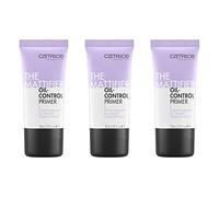 Catrice The Mattifier Oil-Control Primer, trasparente, a lunga tenuta, nutriente, affinante dei pori, opaco, vegano, senza oli, resistente all'acqua, senza profumo, confezione da 3 (3x30 ml)