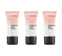 Catrice The Perfector Poreless Blur Primer, Nude, a lunga tenuta, levigante, naturale, per pelli impure, vegano, senza oli, senza profumo, senza alcool, confezione da 3 (3x30 ml)