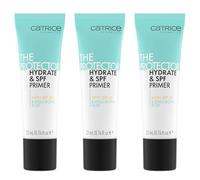 Catrice The Protector Hydrate & SPF Primer, bianco, idratante, primer, protettivo, per pelle secca, vegano, privo di nanoparticelle, confezione da 3 (3 x 22 ml)