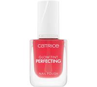 Catrice Glow Tint Perfecting Nail Polish, n. 010, rosso illuminante, facile da rimuovere, senza particelle di microplastica, senza conservanti, senza profumi, senza parabeni, confezione da 10,5 ml