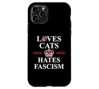Cats Against Fascism No Kings US Protest Anti Fascism Resist Custodia per iPhone 11 Pro