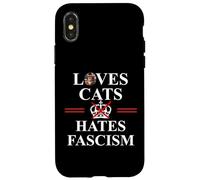 Cats Against Fascism No Kings US Protest Anti Fascism Resist Custodia per iPhone X/XS