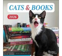 Cats and Books 2026 Wall Calendar