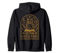 Cats And Books Because People Are Overrated Felpa con Cappuccio