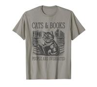 Cats And Books Because People Are Overrated Maglietta