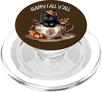 Cats And Coffee Fall Themed Kitten Graphic Happy Fall Yall PopSockets PopGrip per MagSafe