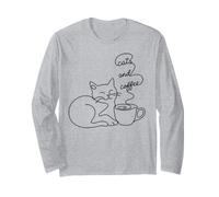 Cats And Coffee Maglia a Manica