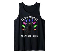 Cats And Crystals That's all I Neee Aesthetic Black Cat Canotta
