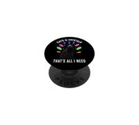 Cats and Crystals That's All I Neee Aesthetic Black Cat PopSockets PopGrip Adesivo