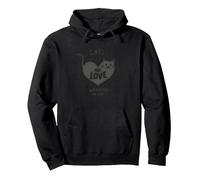 Cats Are Love Wrapped in Fur - Adorabile Amante degli Animali Domestici Felpa con Cappuccio, Unisex per Adulti, Nero, XXL