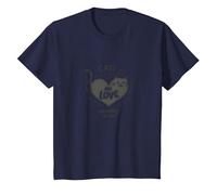 Cats Are Love Wrapped in Fur - Adorabile Amante degli Animali Domestici Maglietta, Bambini, Navy, 12 Anni