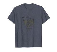 Cats Are Love Wrapped in Fur - Adorabile Amante degli Animali Domestici Maglietta, Uomo, Pervinca, 6XL
