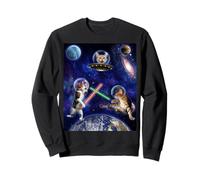 Cats Attack Funny Meow Wars Cat in Space Kitten Lovers Felpa