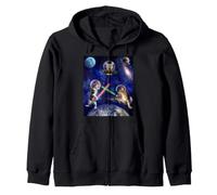 Cats Attack Funny Meow Wars Cat in Space Kitten Lovers Felpa con Cappuccio