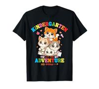 Cats Back to School Kindergarten Let The Adventure Begin Maglietta