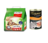Cat's Best Original lettiera per gatti + 135ml bevanda per gatti Miamor Trinkfein gratis! - 10 l (ca. 4,5 kg)