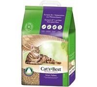 Cat's Best Smart Pellets, lettiera per gatti 100% vegetale, innovativa lettiera per gatti in fibre di legno attive antiaderenti, blocca la fuoriuscita, 10 kg/20 l