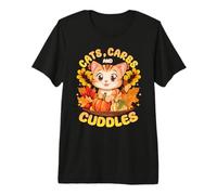 Cats, Carbs, & Cuddles Thanksgiving Dinner Kitten Maglietta Premium
