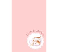 Cats & Coffee (Pink): Cozy Journal Notebook with 6x9-inch Dot Grid Pages