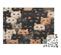 Cats Collection Art Jigsaw Puzzle 1000 Pezzi Per Adulti, Gioco Diabilità Impossibile Puzzle Arte Gioco Intellettivo Familiare Idea Regalo Uomo E Donna 38x26cm/1000pcs