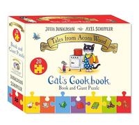Cat's Cookbook Book and Giant Puzzle Gift Set