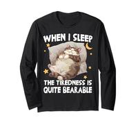 CATS COZY T - Funny Lazy Nightgown CHONK CAT Maglia a Manica