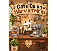 Cats Doing Human Things: A Funny and Cozy Coloring Book for Adults and Teens Featuring Bold, Easy Cats at Work, Home, Play, and Everyday Life