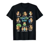 Cats Earth Day Save The Planet Graphic Maglietta