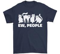 Cats Ew People Funny T-Shirt Uomo 100% Cotone Maglia Jersey Girocollo