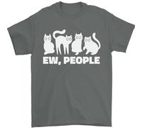 Cats Ew People Funny T-Shirt Uomo 100% Cotone Maglia Jersey Girocollo