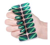 Cats Eye Gels - Adesivi per unghie in gel, per avvolgere le unghie con brillantini, per unghie, per donne, gatti, occhi, gel per unghie