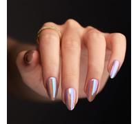 Cats Eye Press Sulle Unghie Francesi Chiodi Finte Colla Su Aurora Disegni Artificiale Asta Acrilica Design Falso Chiodo