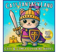 Cats Fantasy Land: Cute and Cozy Coloring Pages Featuring Cats as Wizards, Knights, and Adventurers in Magical World