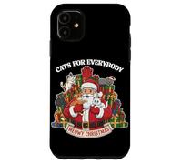 Cats For Everybody Christmas Funny Meowy Xmas Santa Custodia per iPhone 11