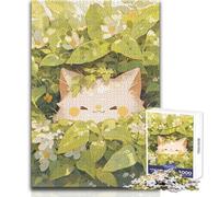 Cats Garden Retreat Puzzle da 1000 pezzi per adolescenti Gioco divertente per imparare e ragionare Perfetto regalo festivo premuroso Dimensioni 50x75cm