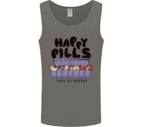Cats Happy Pills Funny Feline Uomo Vest Tank Top