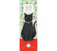 Cats Illustrated Slim Calendar 2026