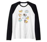 Cats in Space Funny Kitten Astronaut Space Men Women Kids Maglia con Maniche Raglan