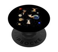 Cats In Space Kitten Outerspace Galaxy Funny Cat Lovers PopSockets PopGrip Adesivo