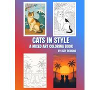 Cats in Style: A mix art coloring book
