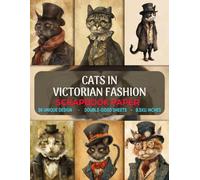 Cats in Victorian Fashion Scrapbook Paper